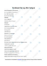 Tyskland før og efter krigen | Analyse