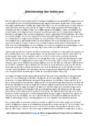 Diskrimination sker landet over | Analyse