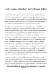 Fremstillingen af Krig | Analyserende artikel