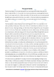 The Great Gatsby | Analyse | Francis Scott Fitzgerald