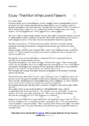 The Man Who Loved Flowers | Essay