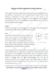 Bohrs atommodel og brints spektrum | Rapport Fysik