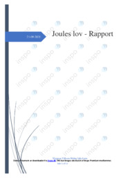 Joules lov | Fysik Rapport