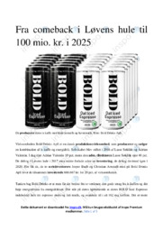 Bold Drinks ApS | Analyse