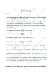 Svensk økonomi | International Økonomi