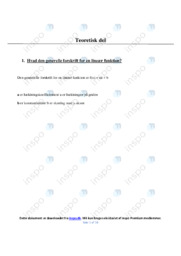 Lineær funktion | Opgave