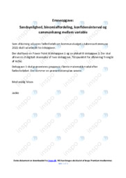 Binomialfordeling og konfidensinterval | Opgave