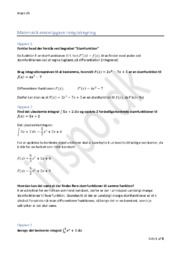 Integralregning Emneopgave | Matematik