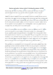 Racism and police violence | Engelsk Speech