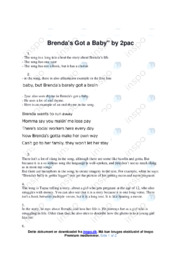 Brenda’s Got a Baby | Noter i engelsk | Over 2 sider