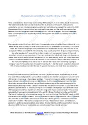 Humanity is currently burning the library of life | Essay