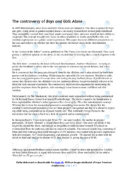 Boys and Girls Alone | Analyse