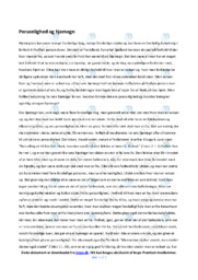 Personlighed og hjemegn | Essay