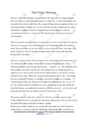 One Friday Morning | Analytical essay