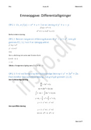 Differentialligninger i Matematik | Emneopgave