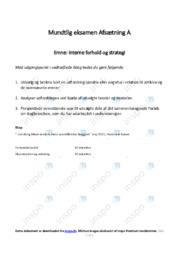 Carlsberg | Interne forhold & strategi | AT Case