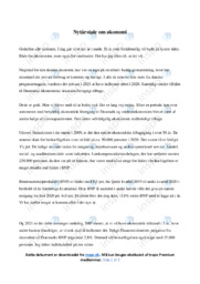 Nytårstale om økonomi | International Økonomi