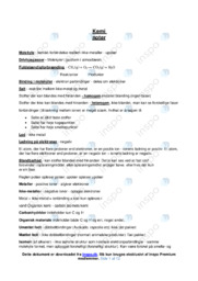 Noter i kemi | Over 10 sider