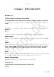 Beskrivende Statistik | Emneopgave | Matematik