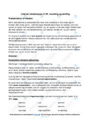 Litterær tekstanalyse | Noter Dansk