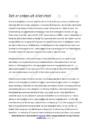 Det er enten alt eller intet | Essay