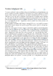 Verdens lykkeligste folk | Essay