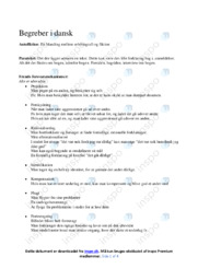 Begreber i dansk | Noter Dansk