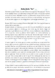 Helle Helle | De | Noter