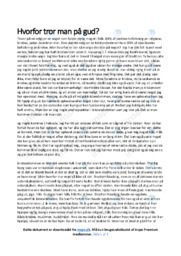 At tro på noget | Dansk Essay