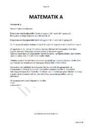 Matematik A Terminsprøve 2018 HHX | Med Hjælpemidler