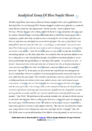 Blue Suede Shoes | Analytical essay