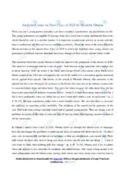 Dear Class of 2020 | Analytical essay