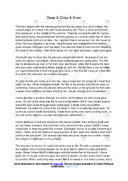 Deep and Crisp and Even | Analytical essay