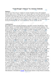 Uncle Dougie’s Suitcase | Analytical essay
