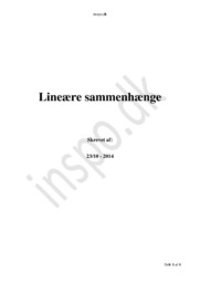 Lineære funktioner Rapport Matematik | Lineære Sammenhænge