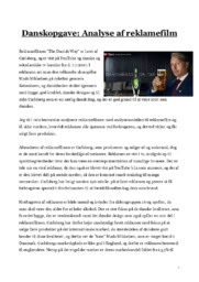 Analyse af reklamefilm | Carlsberg | The danish way