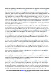 Competition in the industry | Analyse