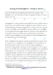 Paradisæblerne | Analyse