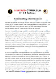 Kvindens roller i litteraturen | Reflekternde artikkel