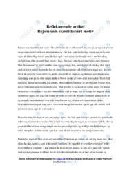 Rejsen som skønlitterært motiv | Reflekterende Artikkel