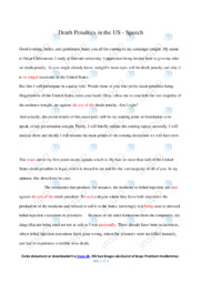 Death Penalties in the US | Speech