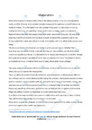 Materialism | Analytical essay