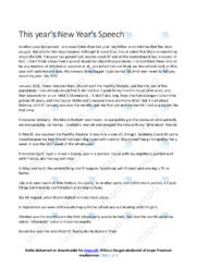 New Year’s Speech