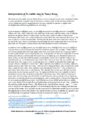 To cuddle Amy | Analytical essay