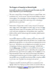The Dangers of Snapchat on Mental Health | Analyse | D. Hung