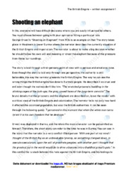 Shooting an elephant | Analytical essay