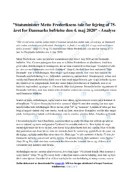 Mette Frederiksens | Analyse