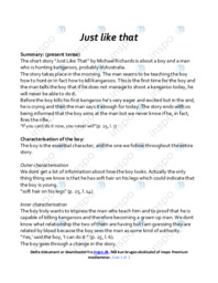 Just like that | Noter Analyse | Michael Richard