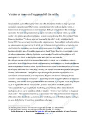 Verden er mere end baggrund til din selfie | Analyse | Sarah W.