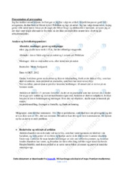 Avisen | Noter Analyse & Fortolkningspunkter
